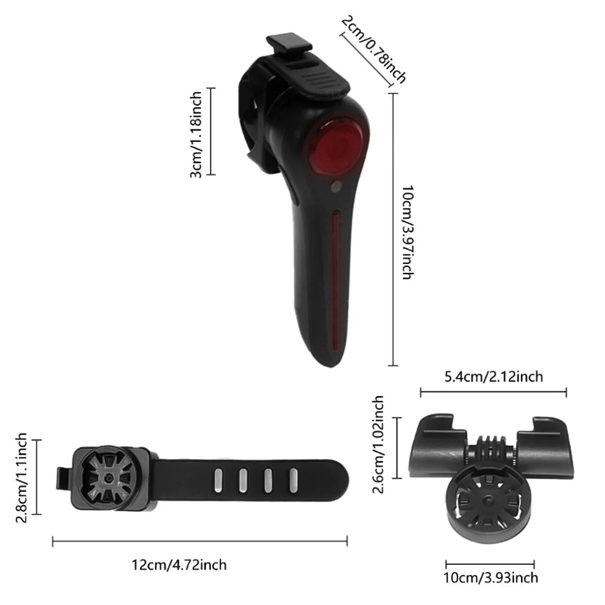 

Highly Recommended.Brake Sensing Brake Lamp Waterproof Warning Lamp Safe Night Cycling