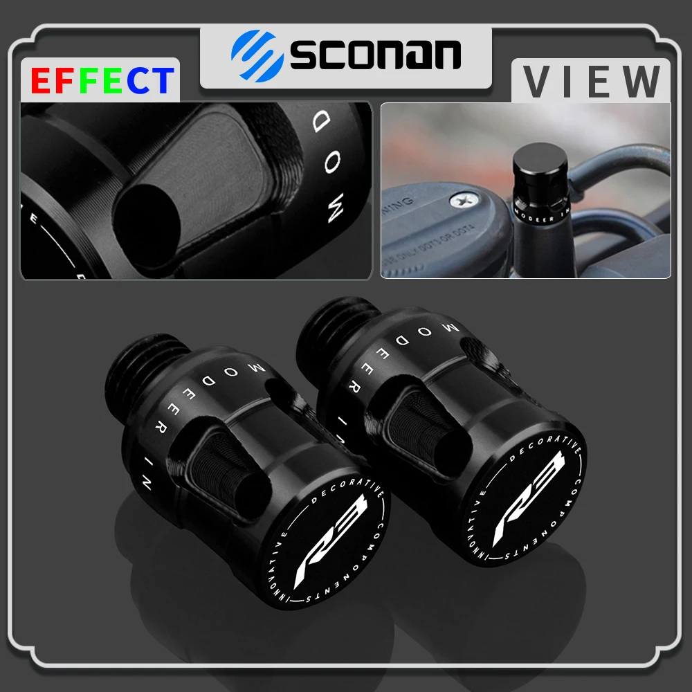

For R3 YZFR3 YZF R3 YZF-R3 -2023 2024 All Year Motorcycle Accessories M10*1.25 CNC Aluminum Mirror Hole Plugs Bolt high quality