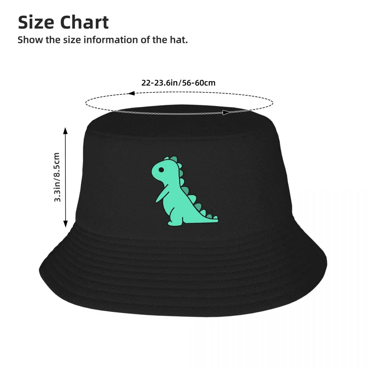 Green Dinosaur Bucket Hat Panama For Man Woman Bob Hats Autumn Fisherman Hats Summer Beach Fishing Unisex Caps