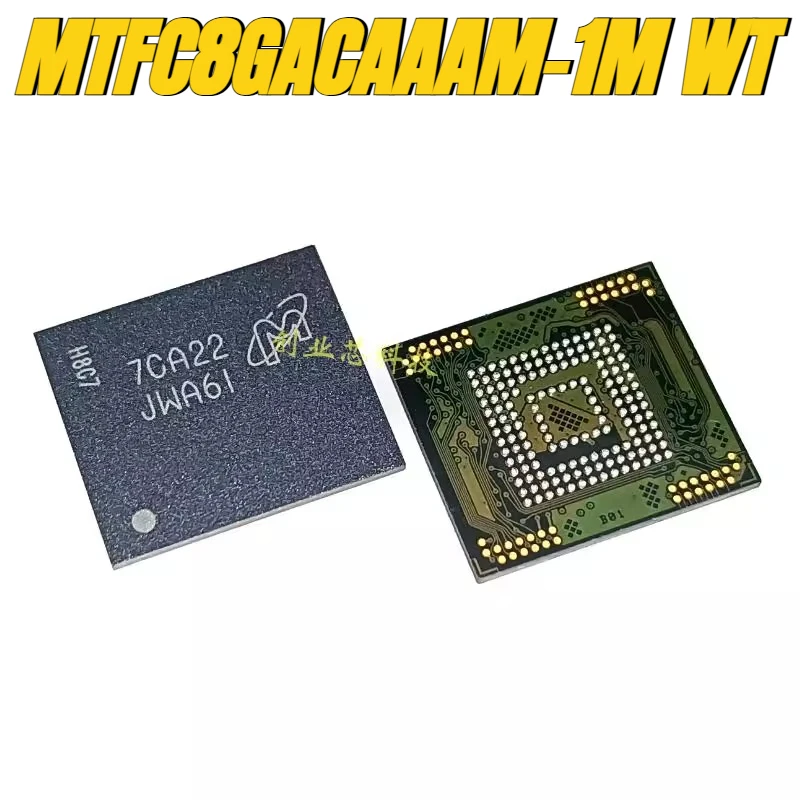 

（New）1pcs/lot 100% original genuine chip:MTFC8GACAAAM-1M WT JWA61 EMMC4.5 BAG153 memory chip