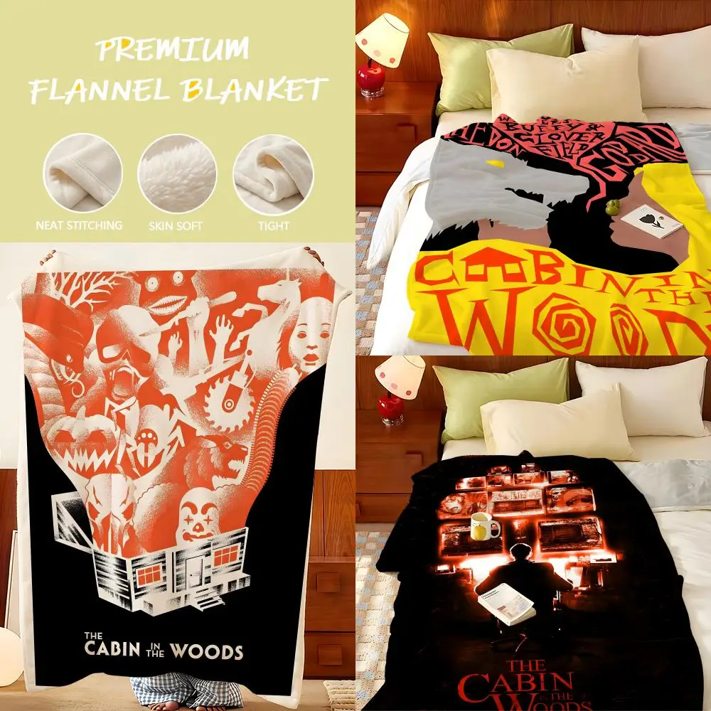 

Movie T-The C-Cabin i-in t-the W-Woods Throw Flannel Throw Blanket, Lightweight Cozy, Durable Washable cute Cool