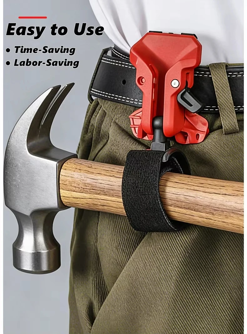 High-Hardness Self-Locking Drill Holder with Belt Clip Quick Release Power Tool Waist Holster Thickened Portable Storage