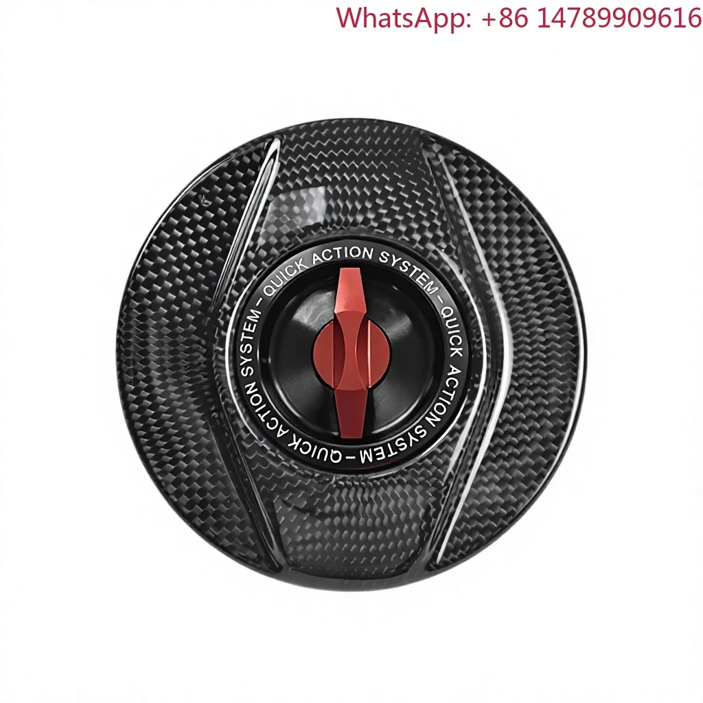 DTRAD Motorcycle Keyless Quick Filling Plug Fuel Tank Cap Aluminum Alloy Middle Button For SPEED TRIPLE 1200 RS/RRMotorcycle Par