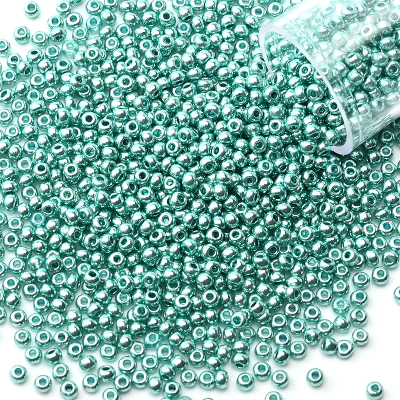 12 Gramm/Röhre, 2 mm, metallische Rocailles, japanische runde Glas-Rocailles für DIY-Handarbeit, Kleid, Schmuck, Nähen, 1200 Stück – Detail 10