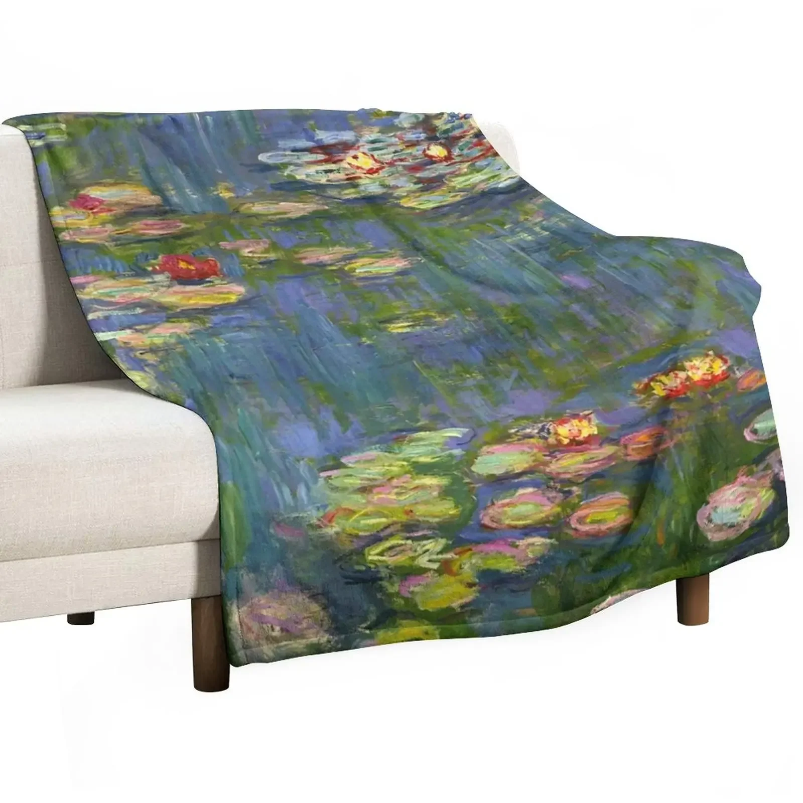 Claude Monet Water Lilies Throw Blanket halloween For Sofa Thin Bed covers Blankets