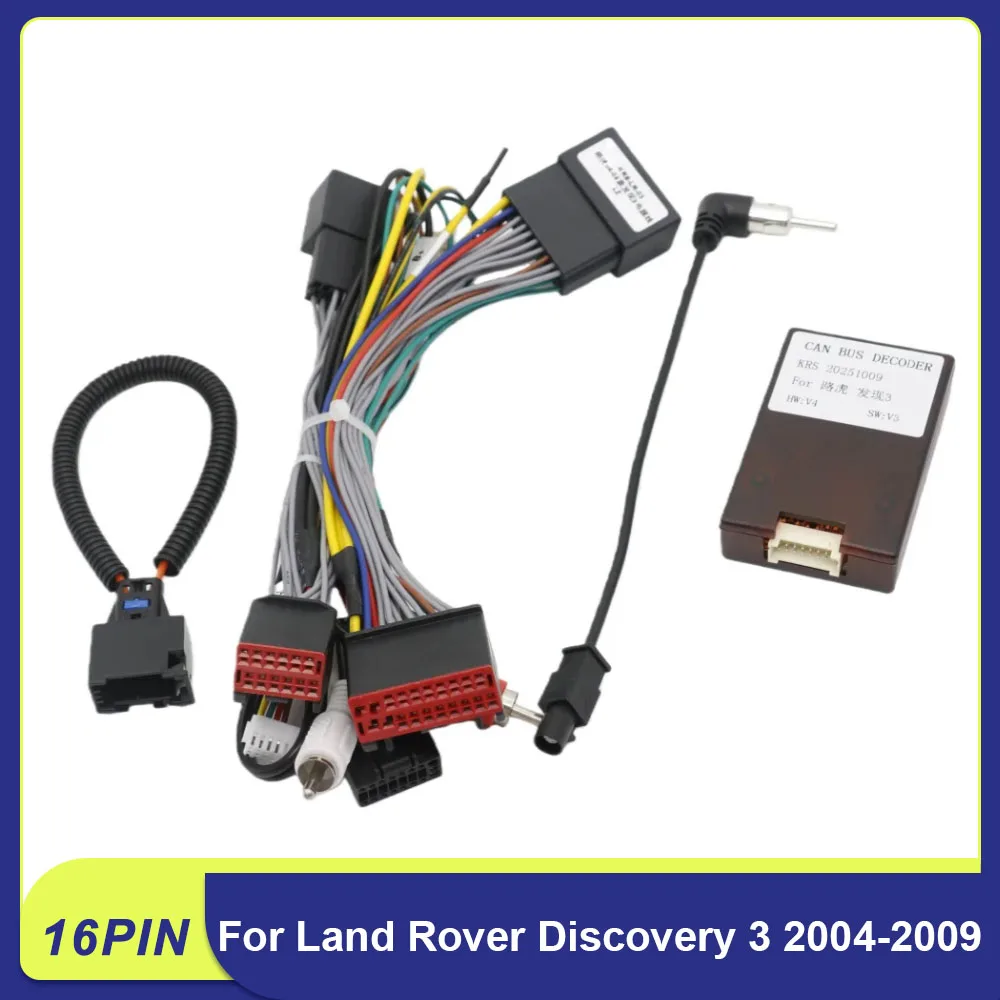 

16-контактный комплект проводов CANBUS для Land Rover Discovery 3 — адаптер для установки головного устройства Android 2004-2009 гг.