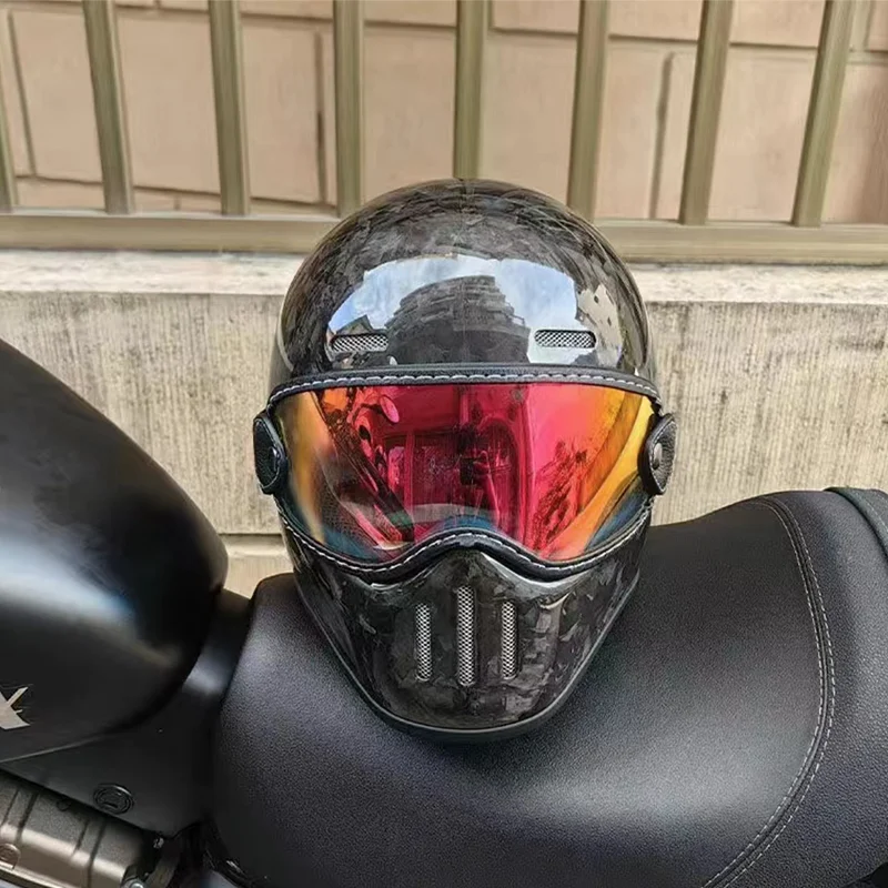 Wysokiej jakości kask motocyklowy kaski pełnotwarzowe 12K z włókna węglowego Casque Integrale Moto Homme Homologué