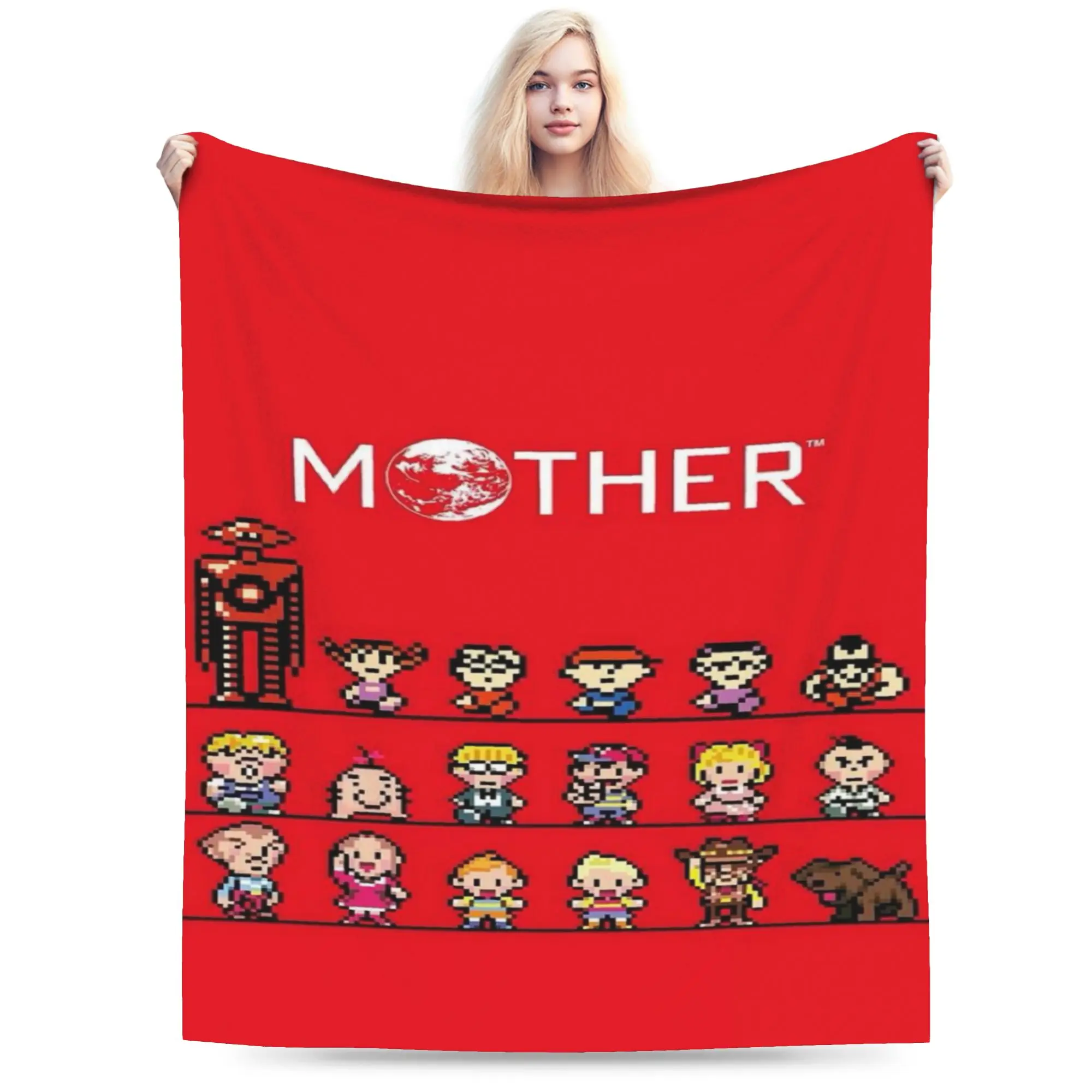 Earthbound Mega Sprite Sheet Blankets Soft Fleece Cute Present  Throw Blankets Bedding Throws