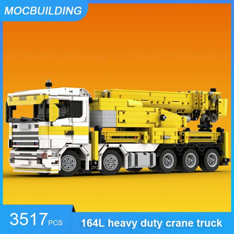 MOC Building Blocks 164L Heavy Duty Crane Truck Model DIY Assemble Bricks Transportation Collection Display Toys Gifts 3517PCS