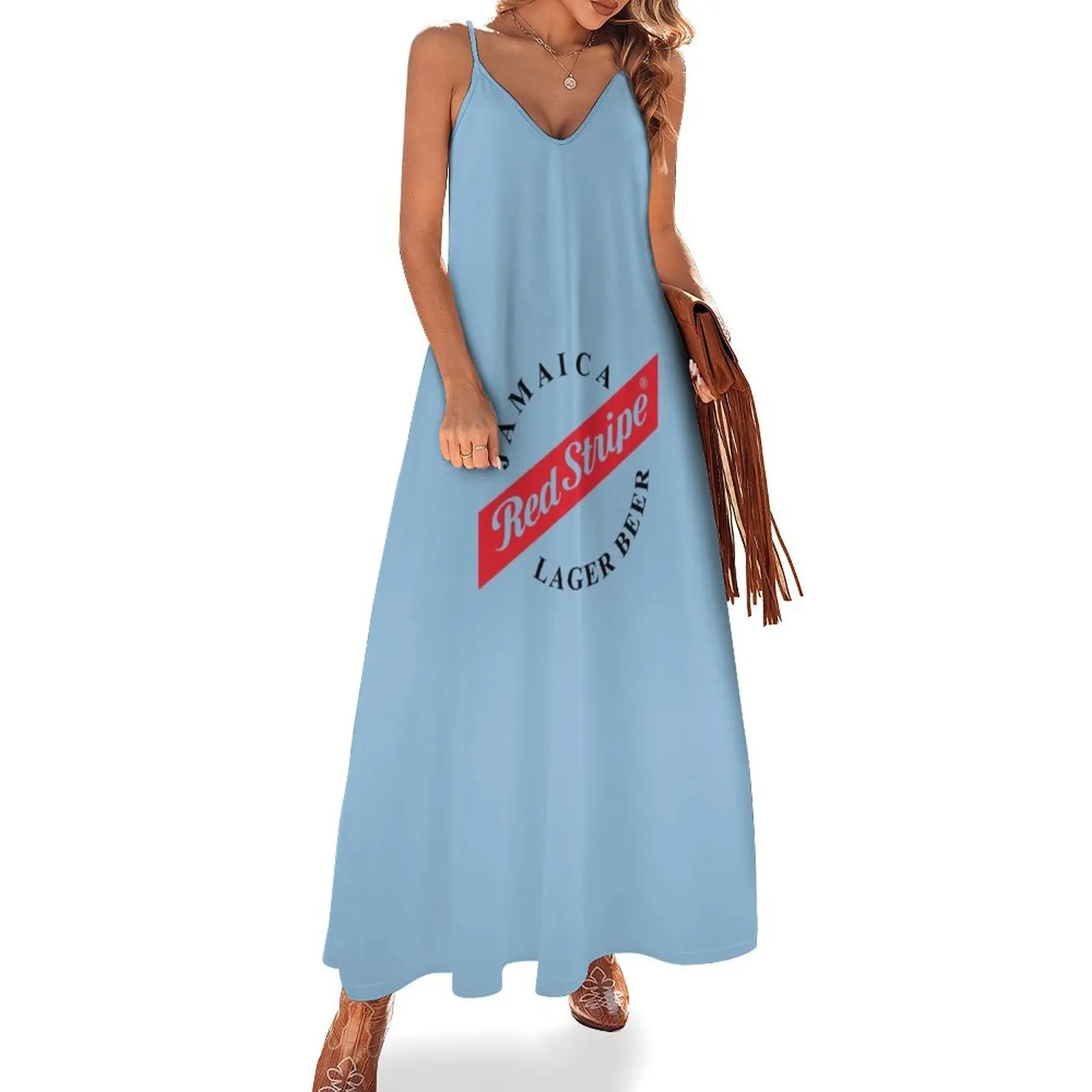 Camiseta clásica a rayas rojas de Jamaica, vestido sin mangas, vestido para mujer, vestidos elegantes para mujer, vestido de novia