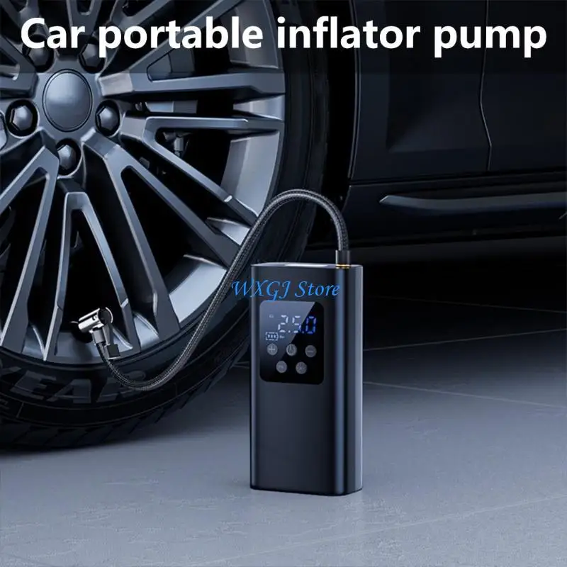 

37JE Car Jump Air Compressor Wireless Tire Inflator Digital Tire Inflator Automotive Starting Device with Light