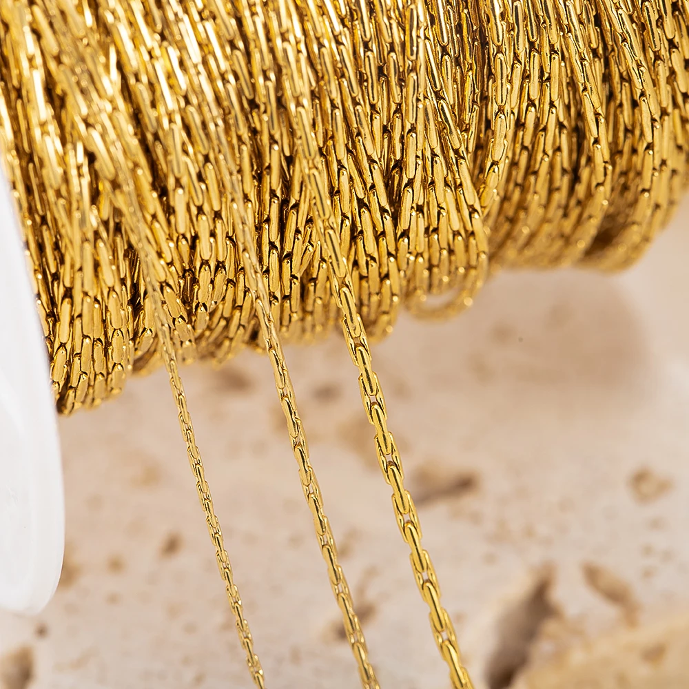 

1M 5M 10M Stainless Steel Gold Wire 0.3mm 0.4mm 0.5mm Thin Chains Bulk for Bracelets Chain Necklace DIY Jewelry Making Materials