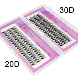 Moonlily High Quality 20D 30D Artificial Mink Eyelashes Grafted Professional Makeup Single Cluster Lashes Natural Soft Bundles