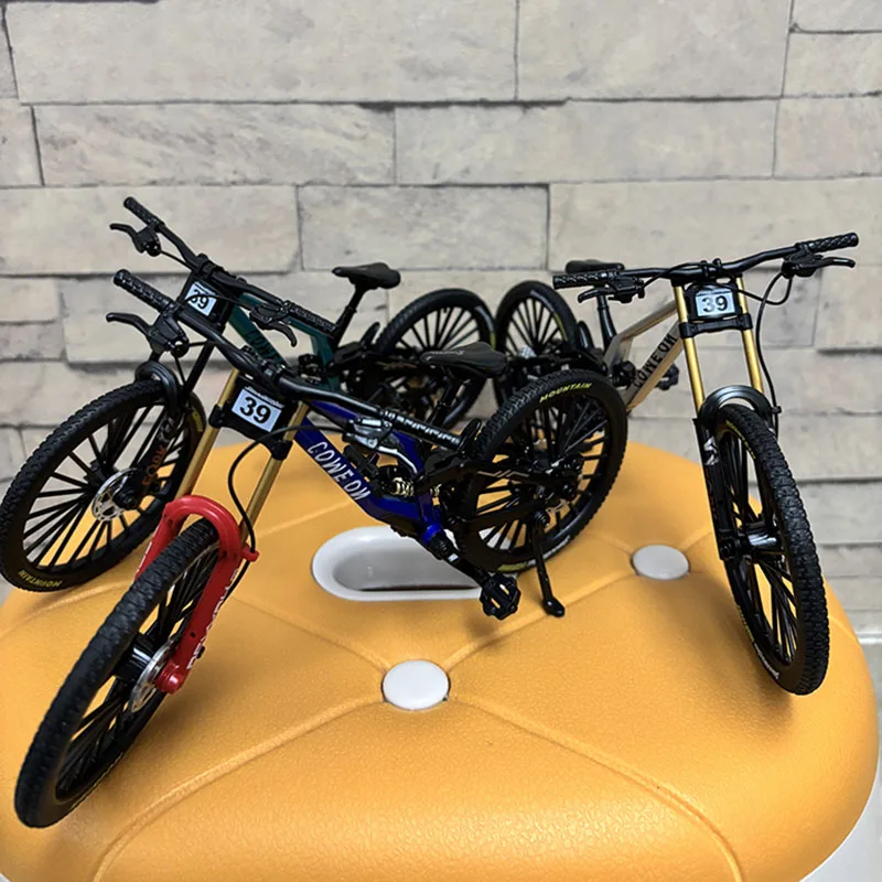 1:8 New Model Alloy Bicycle Diecast Mini Finger Bikes 39A Simulation Collection Gifts Toys for boys