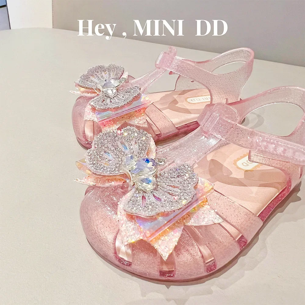 

Children Girls Luxury Princess Roman Sandals Toddler Baby Girl Soft Jelly Shoes Princess Girls' Sweet Broken Diamond Sandals