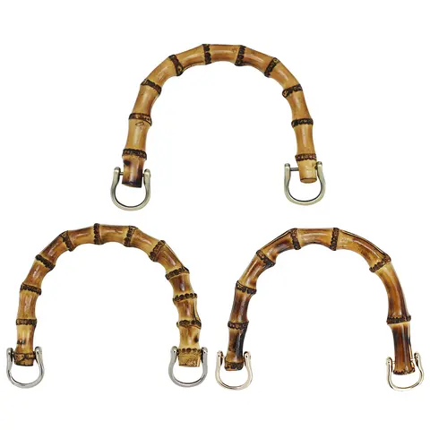 2pcs Bamboo Bag Handle Handbag DIY Tote Purse Replacement Accessories Making Bag