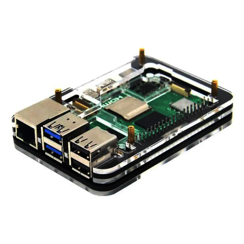 Raspberry Pi 5 estuche acrílico de 5 capas, Compatible con Raspberry Pi 5, enfriador activo