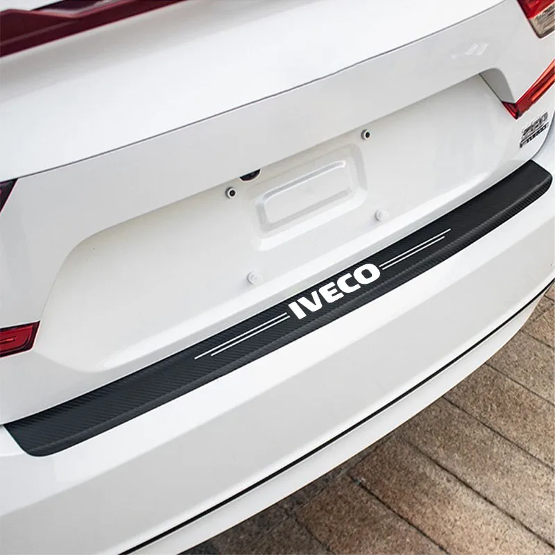Auto Door Sill Carbon Fiber Car Sticker Protector Strip Waterproof Protect Film For Iveco Daily IV V VI Van EcoDaily Accessories - view 3