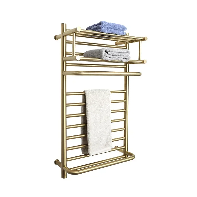 

Electric Towel Rack 304 Stainless Steel 45°C Constant Temperature 5min Heated Towel Rail 900*500*290mm 110V/220V Towel Warmer