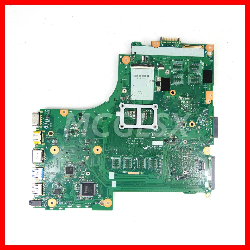 Imagem -03 - Mainboard para Asus Laptop X450ca X450cc X450ca X450c A450c Y481c Placa-mãe com I53337u Cpu 100 Testado ok