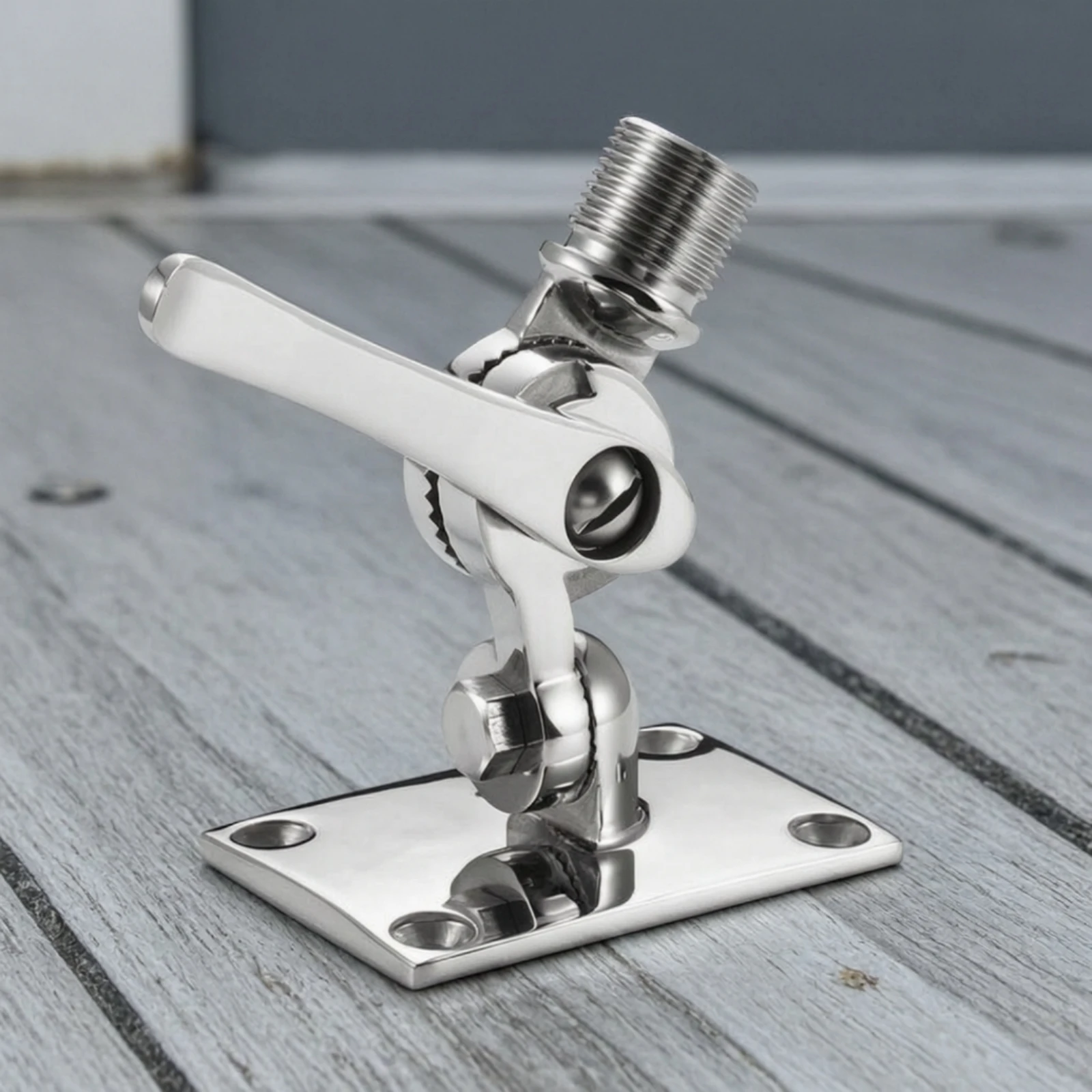 Marine Antenna Mounting Base Polished Adjustable Antenna Mounting Base Robust Easy to Install for Boats, Yachts