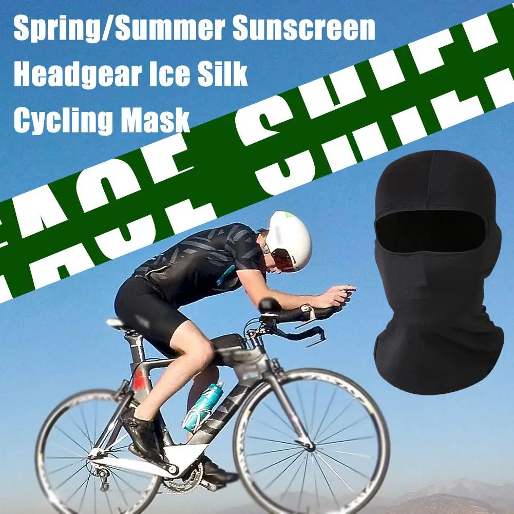 Sunscreen Ice Silk Riding Mask UV Protection Comfortable Breathable Balaclava Hat Fishing Sports Outdoor Windproof Hiking L5T7