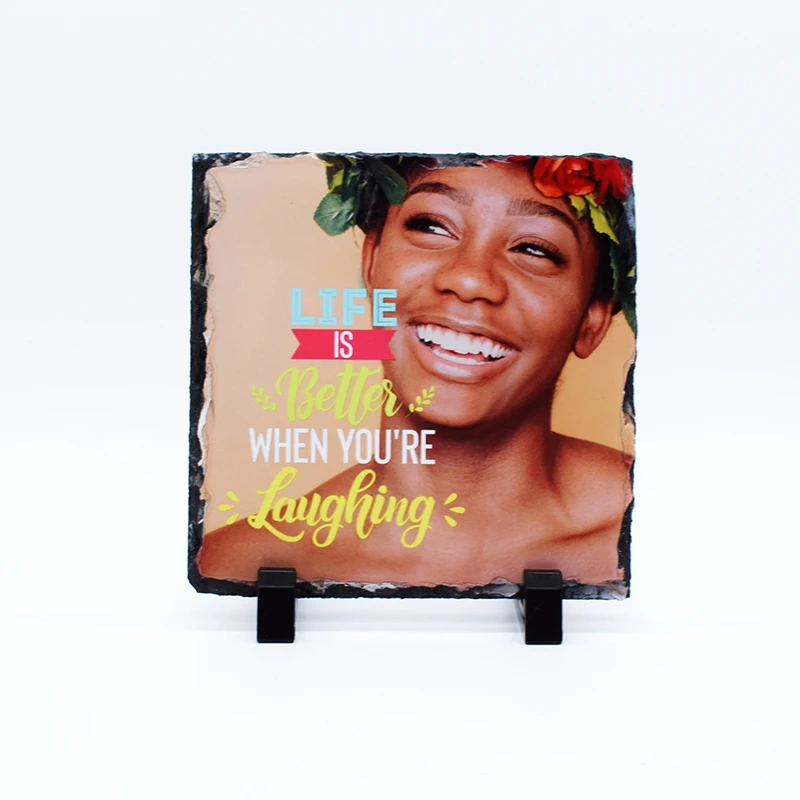 

10pcs/Lot Sublimation Blanks Slate Rock Photo Frames blank For Custom Business Friend Gifts