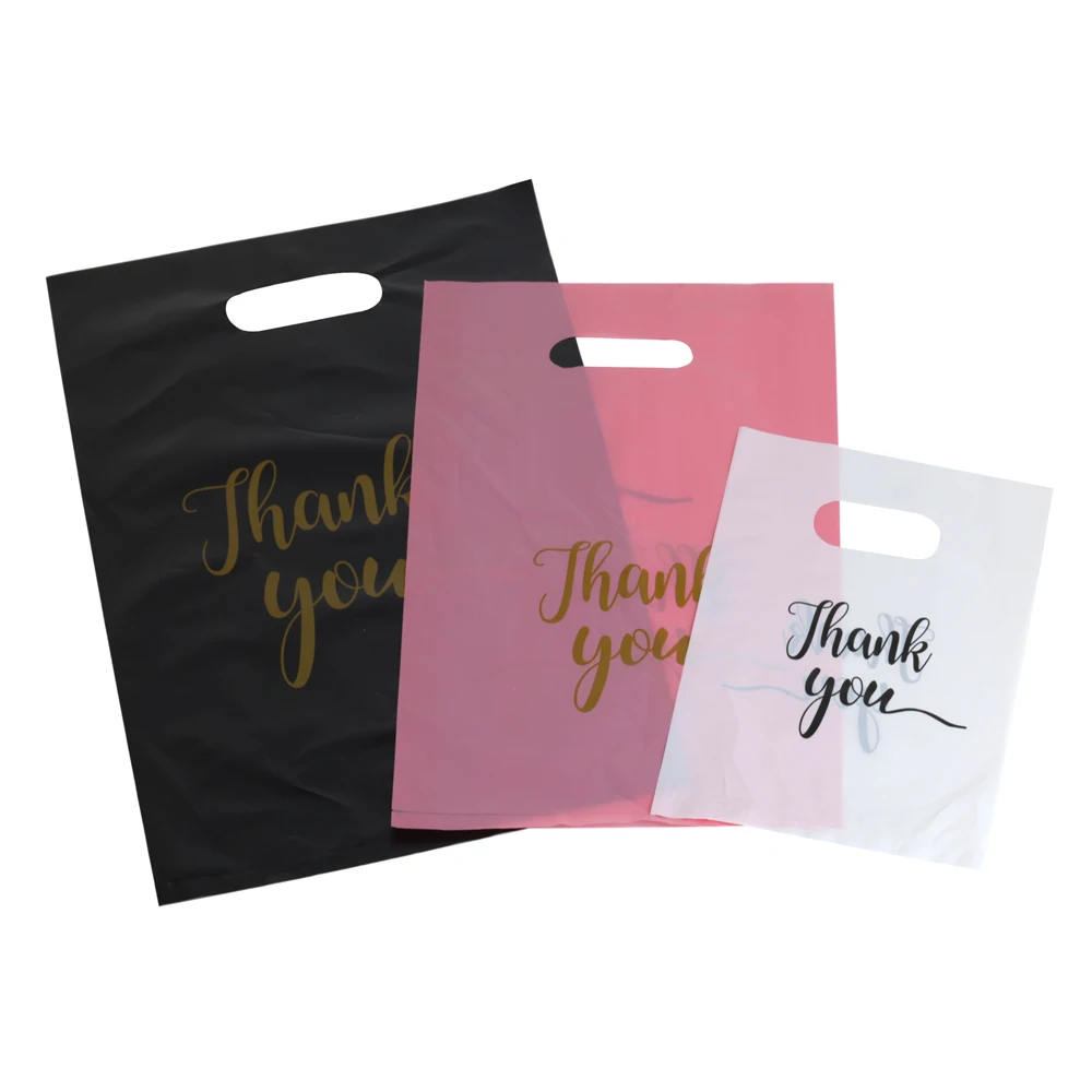 50 stücke danke Geschenk beutel Hochzeit Geburtstag Gast Geschenk verpackung Kunststoff Shop Taschen Klein unternehmen Süßigkeiten Konditorei Verpackung