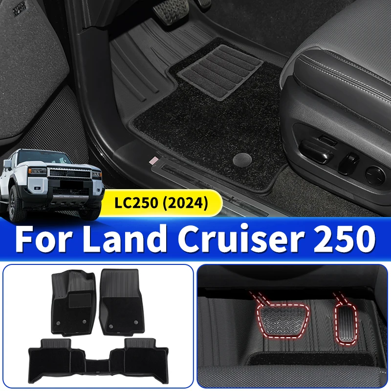 

For Toyota Land Cruiser 250 2024 2025 Prado LC250 1958 Floor Mats/Trunk Mats Interior upgraded Accessories Modification Tuning