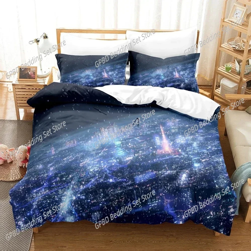 Luxury New 3D Print Japan 3D Anime 5 Centimeters Per Second Bedding Sets Duvet Cover Set Full Queen King Bedclothes Bed Linen