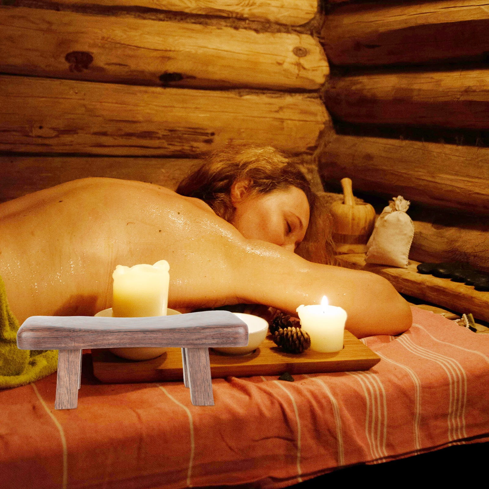 

1Pcs Sauna Pillow Wooden Cervical Pillow Neck Support for Steam Room Massage and Sauna Use Steam Room Supply Back Bolster