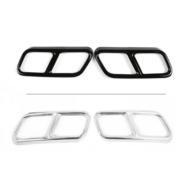 Stainless Steel Car Accessories Tail Muffler Exhaust Pipe Output Cover Trim For Mercedes Benz S Class W221 W222 C217 W251 X166