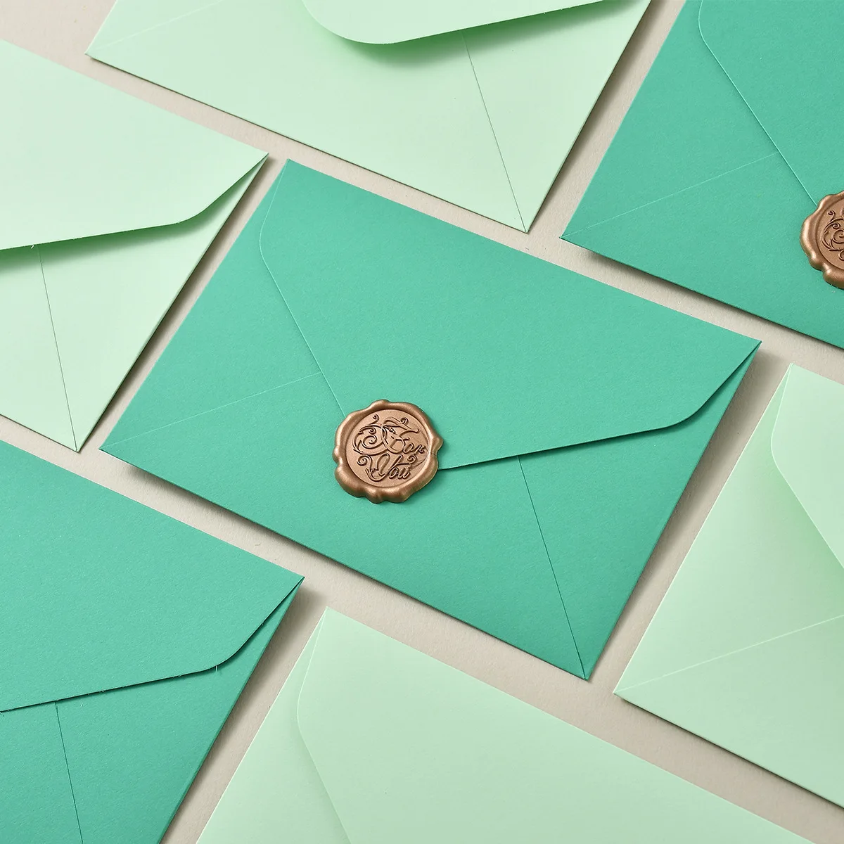 

Green Envelope Stationery Set Birthday Greeting Card Invitation Handwritten Love Letter Envelope