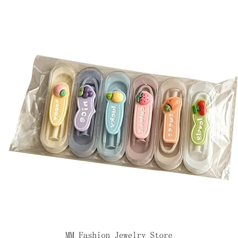 D0UB مجموعة أدوات عدسات لاصقة ملونة من السيليكون مكونة من 6 قطع مع مجموعة أدوات إزالة المكياج #3