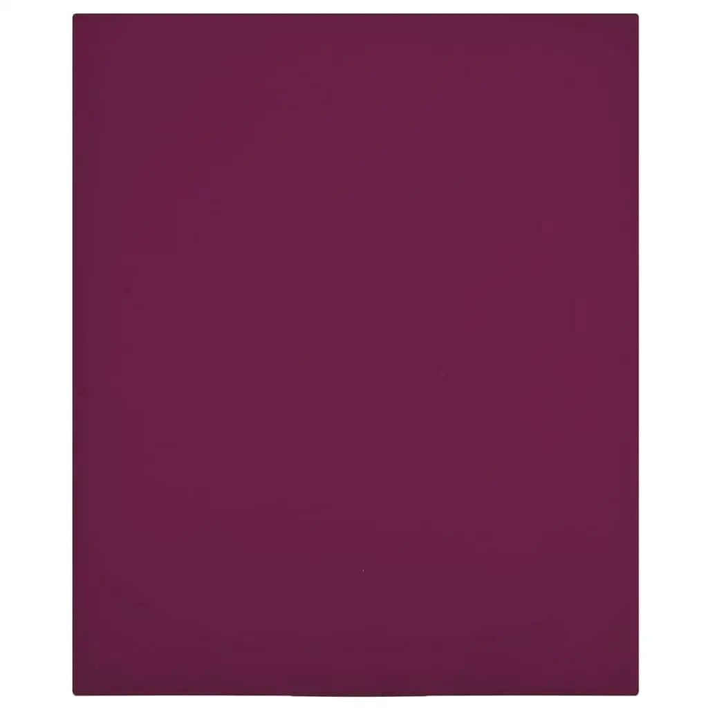 Jersey Cotton Fitted Sheet Bordeaux 160x200 cm - Soft & Stretchy Bedcover