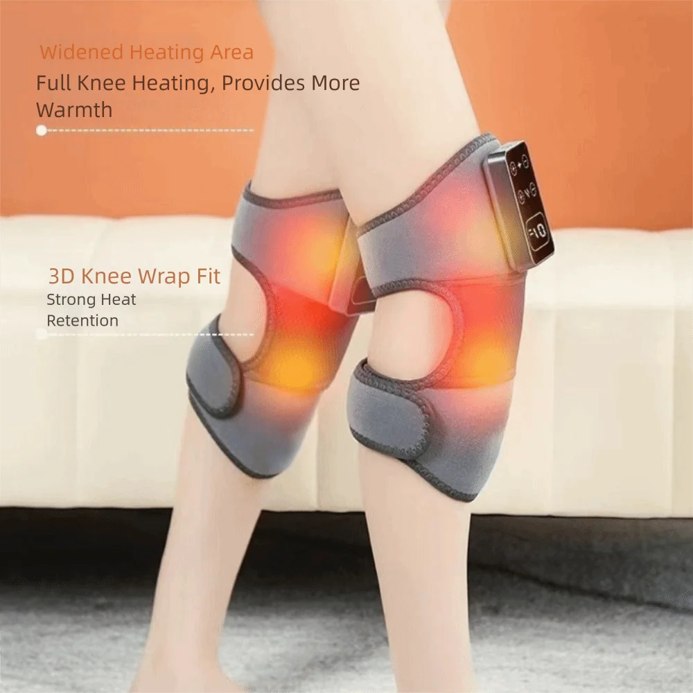

3 in 1 Electric Knee Massager Adjustable Temperature Breathable Heating Vibration Massager Rechargeable Knee Elbow Brace