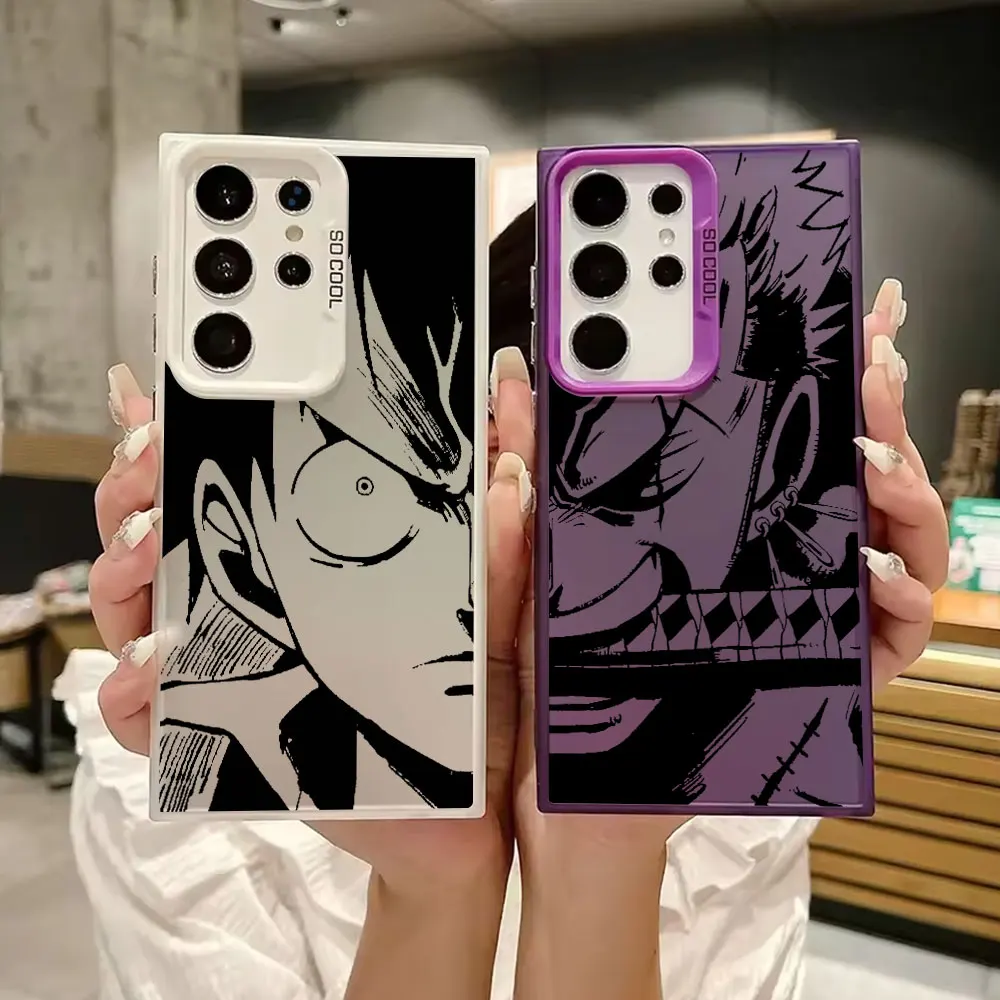 

Ones Pieces Zoro Luffy Law Case For Samsung S26 S25 S24 Ultra Cases For Galaxy S23 S22 S21 FE S20 Ultra S26 Plus 5G Phone Cover