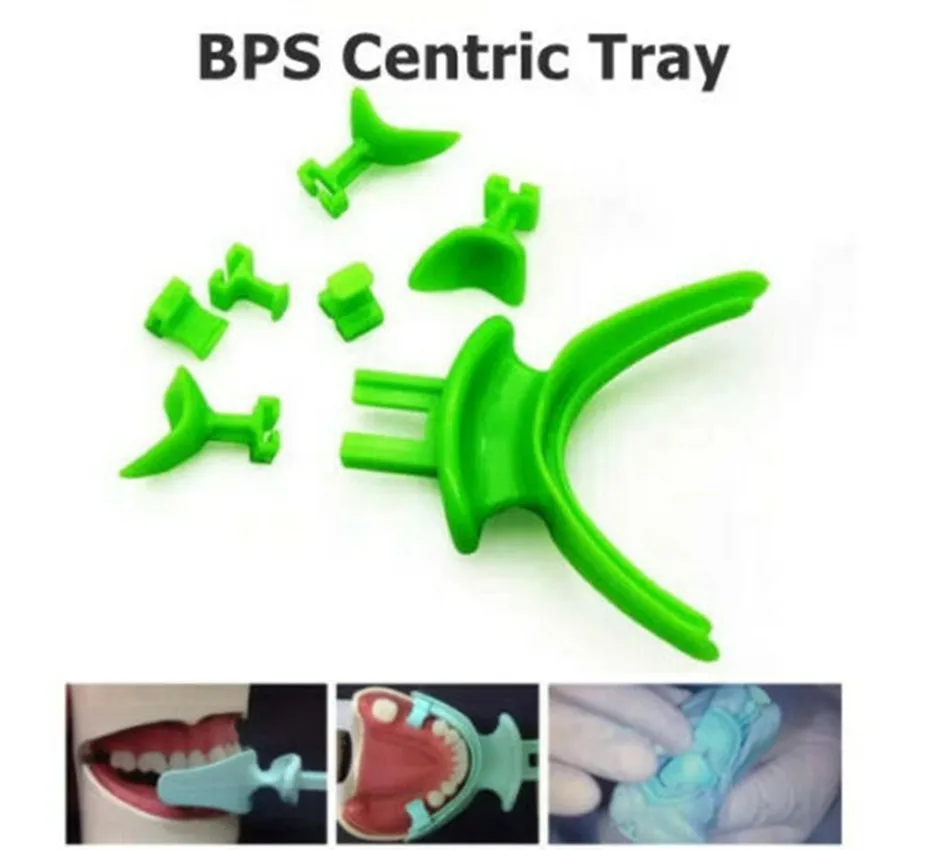 1 zestaw/7 szt. Taca dentystyczna z BPS Centric Edentulous impresion Bite tace rejestracyjne zestaw okluzyjny artykulator Facebow implantologia