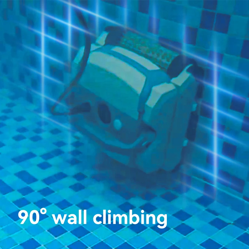 Automatic Pool Vacuum Cleaner Pool Waterline Cleaning 130W Powerful Suction Pool Cleaner Machine