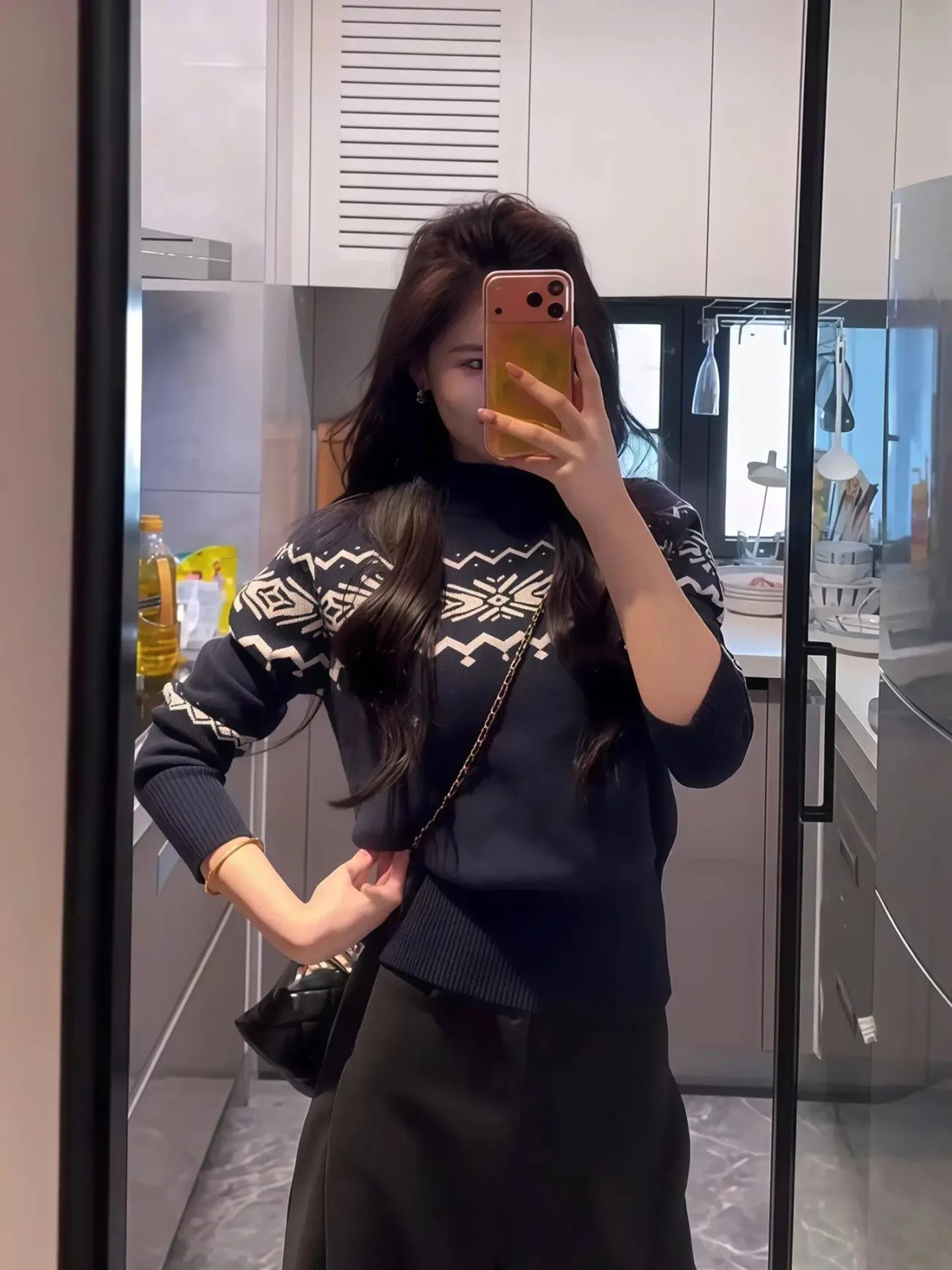 

Loose Knitted Sweater Women's Casual Sle Spring New Faionable Commute Warm Cozy Tibetan Blue Knitwear Ele Design