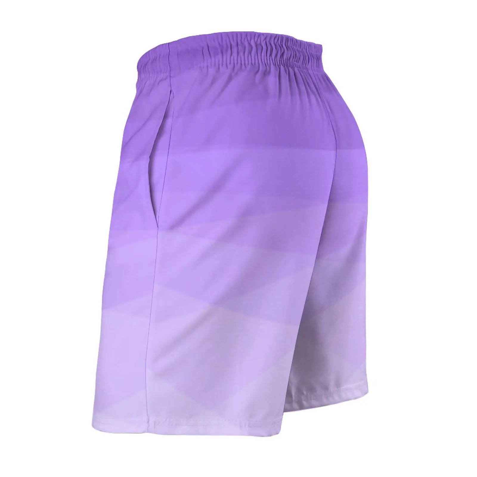 Ombre Polygonal Board Shorts Gradient Purple Vintage Beach Shorts Man Graphic Surfing Fast Dry Beach Trunks Gift Idea