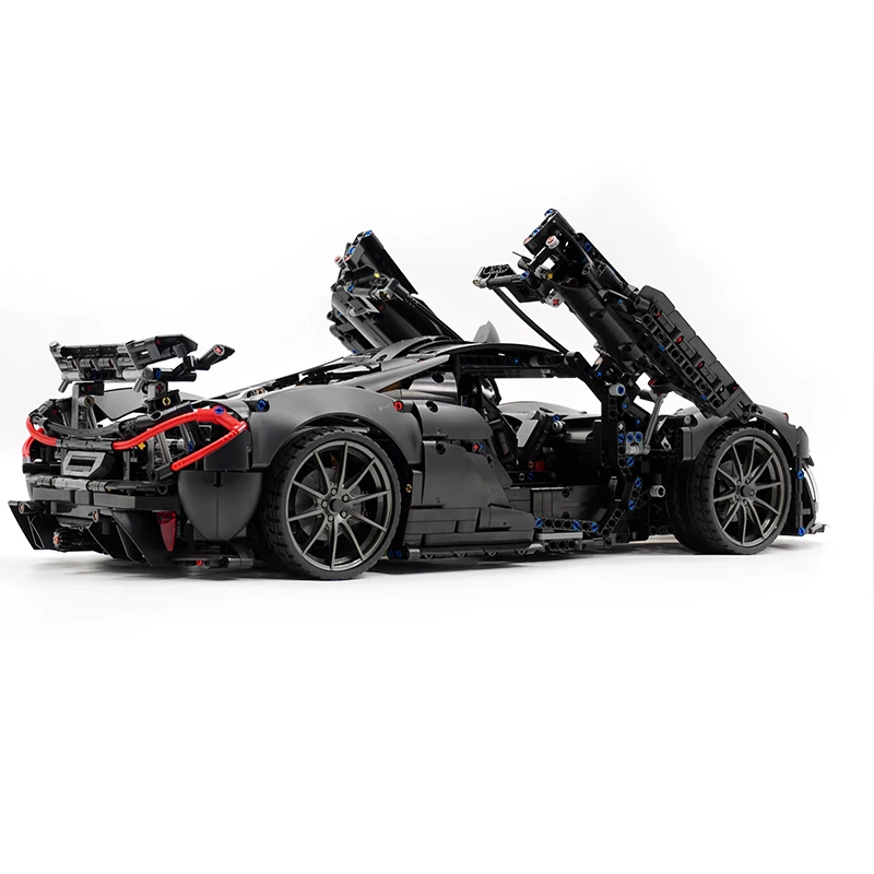 Wysokiej klasy nowe technologiczne klocki konstrukcyjne P1 kompatybilne z 42172B MOC, model z klocków, pojazd sportowy dla dorosłych, zabawki dla chłopców, prezenty świąteczne.