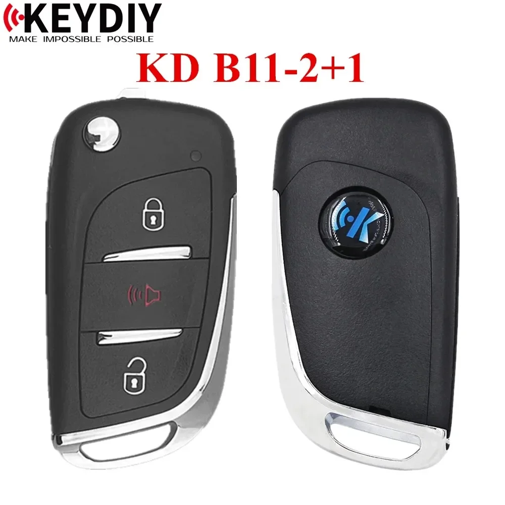 5PCS/Lot KEYDIY B11-2+1 Universal B-Series 2+1 Button KD Remotes Car Key for Peuge/Citro for KD900 URG200+ KD-X2 Mini Programmer