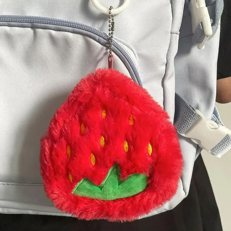 Cute Mini Coin Purse Children's Cartoon Fruit Design Creative Coin Pouch For Students Purse Accessories Plush Bag Hanging