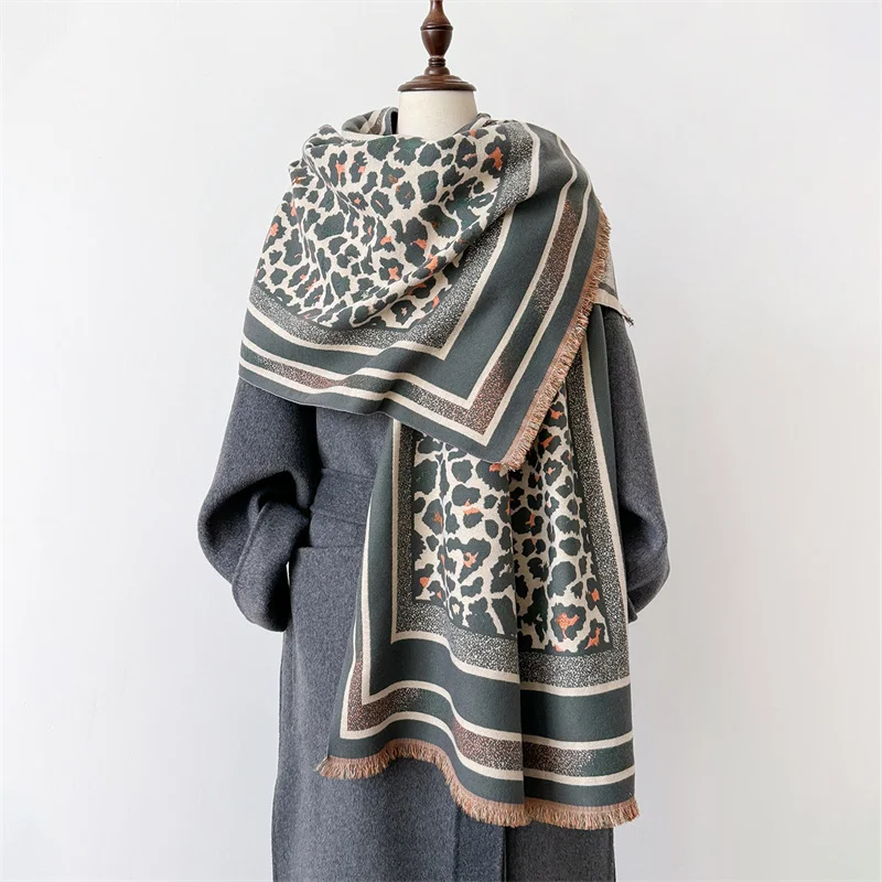 

2024 New Cashmere Scarf for Women Luxury Print Shawl Wraps Warm Thick Blanket Echarpe Female Bandana Bufanda Pashmina