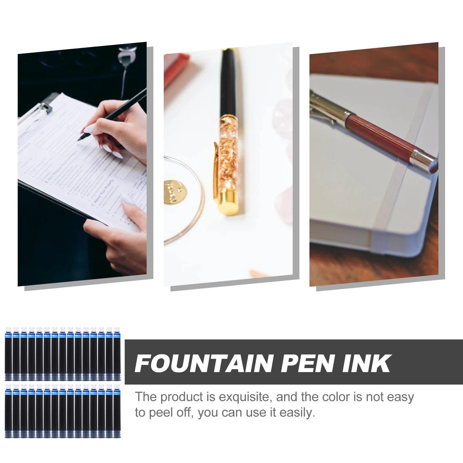 

100pcs Erasable Fountain Pen Refill Black Calligraphy Refill Office Supplies Pen Ink Refills Reusable Ink Refills For Fountain