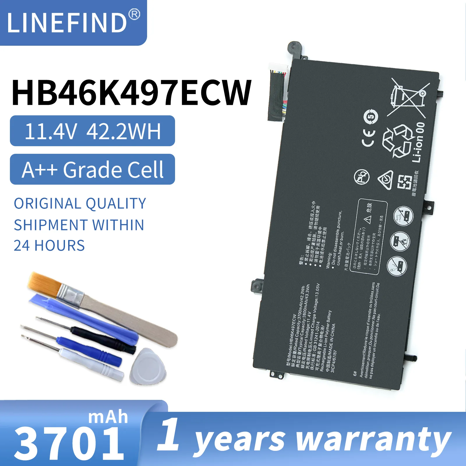 

HB46K497ECW Laptop Battery For Huawei Matebook D 2018 PL-W19 PL-W09 PL-W29 MRC-W50 MRC-W60 MRC-W70