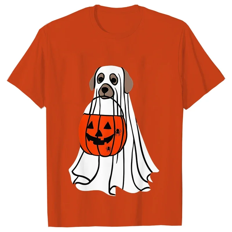 Cute Halloween Dog Y2k T-Shirt for Men Spooky Halloween Party T-Shirt Retro Gothic Shirt Unisex Adult Graphic Tee Shirt Clothes