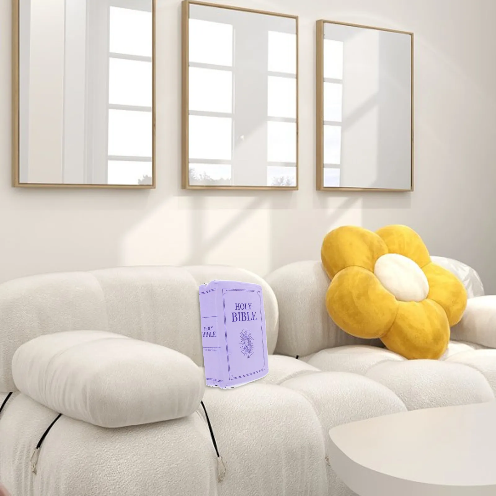 

Bible Book Style Pillow Premium Comfort Decorative Throw Cushion for Living Room Bedroom Car Aesthetic Religious Home Decor Soft