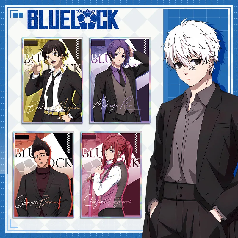 الأزرق قفل أنيمي سلسلة مفاتيح مصنوعة من الأكريليك حجم كبير 20 5x14 5 سنتيمتر الليزر حافة الأزرق السجن سلسلة الأزرق قفل تأثيري البضائع أنيمي #1